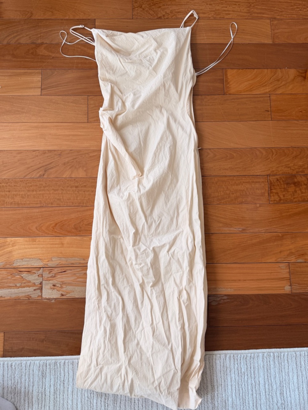 Zara Cream linen Slip Maxi Dress
